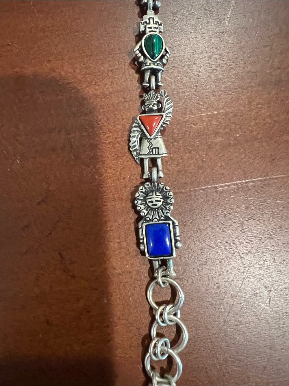 TAWA Sterling Silver Southwestern Design Bracelet, Spare Charms, and bonus ring - Picture 5 of 8